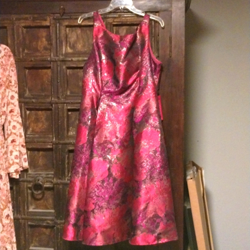 Adrianna Papel Magenta floral dress 16